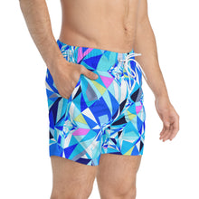 Load image into Gallery viewer, DIAMOND DRIP Swim Trunks - Azure Aura