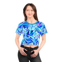 Load image into Gallery viewer, DIAMOND DRIP Crop Tee - Azure Aura