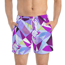 Load image into Gallery viewer, DIAMOND DRIP Swim Trunks - Amethyst Allure
