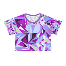Load image into Gallery viewer, DIAMOND DRIP Crop Tee -Amethyst Allure