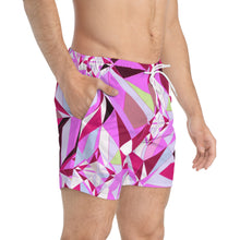 Load image into Gallery viewer, DIAMOND DRIP Swim Trunks - Rose Quartz Radiance