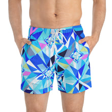 Load image into Gallery viewer, DIAMOND DRIP Swim Trunks - Azure Aura