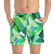 Load image into Gallery viewer, DIAMOND DRIP Swim Trunks - Peridot Glow