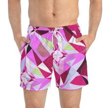 Load image into Gallery viewer, DIAMOND DRIP Swim Trunks - Rose Quartz Radiance