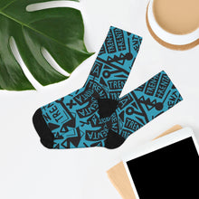 Load image into Gallery viewer, TRENTA Print Socks - It's Actually Cerulean