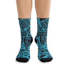 Load image into Gallery viewer, TRENTA Print Socks - It's Actually Cerulean