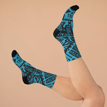 Load image into Gallery viewer, TRENTA Print Socks - It's Actually Cerulean