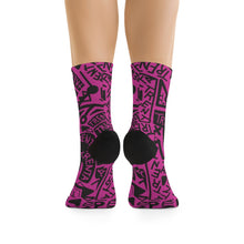 Load image into Gallery viewer, TRENTA Print Socks - Miss Magenta