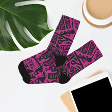 Load image into Gallery viewer, TRENTA Print Socks - Miss Magenta