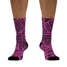 Load image into Gallery viewer, TRENTA Print Socks - Miss Magenta