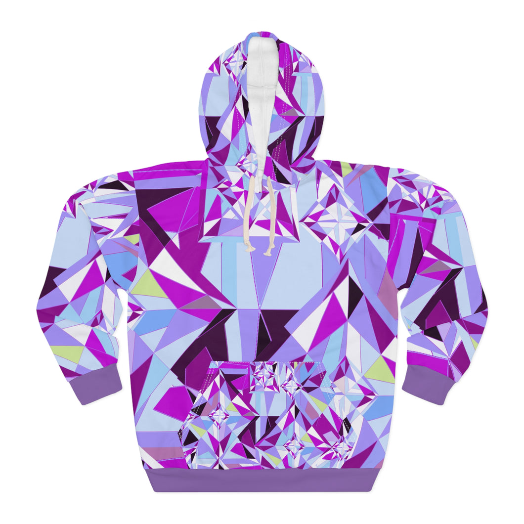 DIAMOND DRIP Unisex Pullover Hoodie - Amethyst Allure