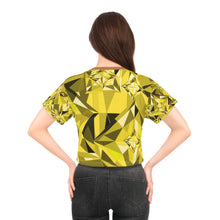 Load image into Gallery viewer, DIAMOND DRIP Crop Tee - Lemon Zircon
