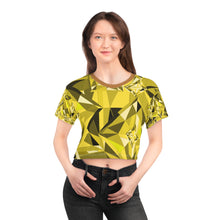 Load image into Gallery viewer, DIAMOND DRIP Crop Tee - Lemon Zircon
