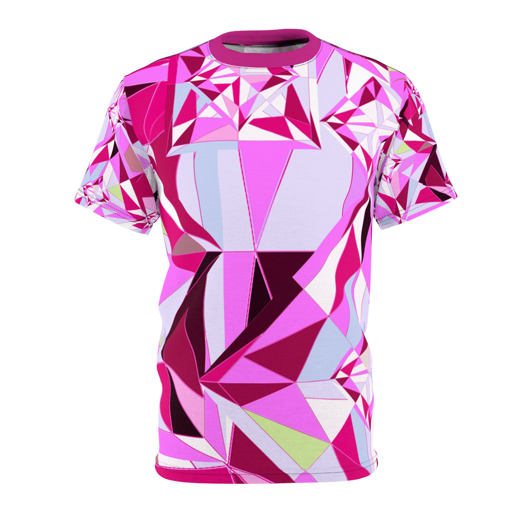 DIAMOND DRIP Unisex Cut & Sew Tee - Rose Quartz Radiance