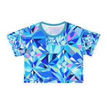 Load image into Gallery viewer, DIAMOND DRIP Crop Tee - Azure Aura
