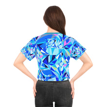 Load image into Gallery viewer, DIAMOND DRIP Crop Tee - Azure Aura
