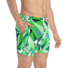 Load image into Gallery viewer, DIAMOND DRIP Swim Trunks - Peridot Glow

