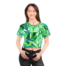 Load image into Gallery viewer, DIAMOND DRIP Crop Tee - Peridot Glow
