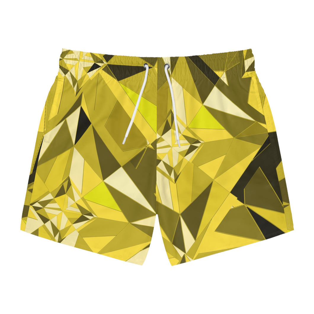 DIAMOND DRIP Swim Trunks - Lemon Zircon