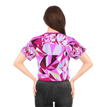 Load image into Gallery viewer, DIAMOND DRIP Crop Tee - Rose Quartz Radiance
