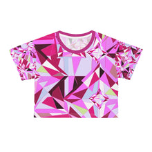 Load image into Gallery viewer, DIAMOND DRIP Crop Tee - Rose Quartz Radiance
