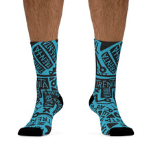 Load image into Gallery viewer, TRENTA Print Socks - It&#39;s Actually Cerulean
