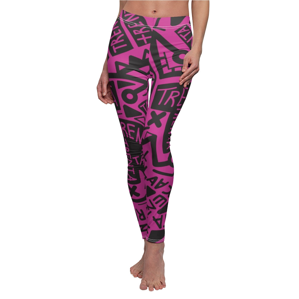 TRENTA Print Casual Leggings - Miss Magenta