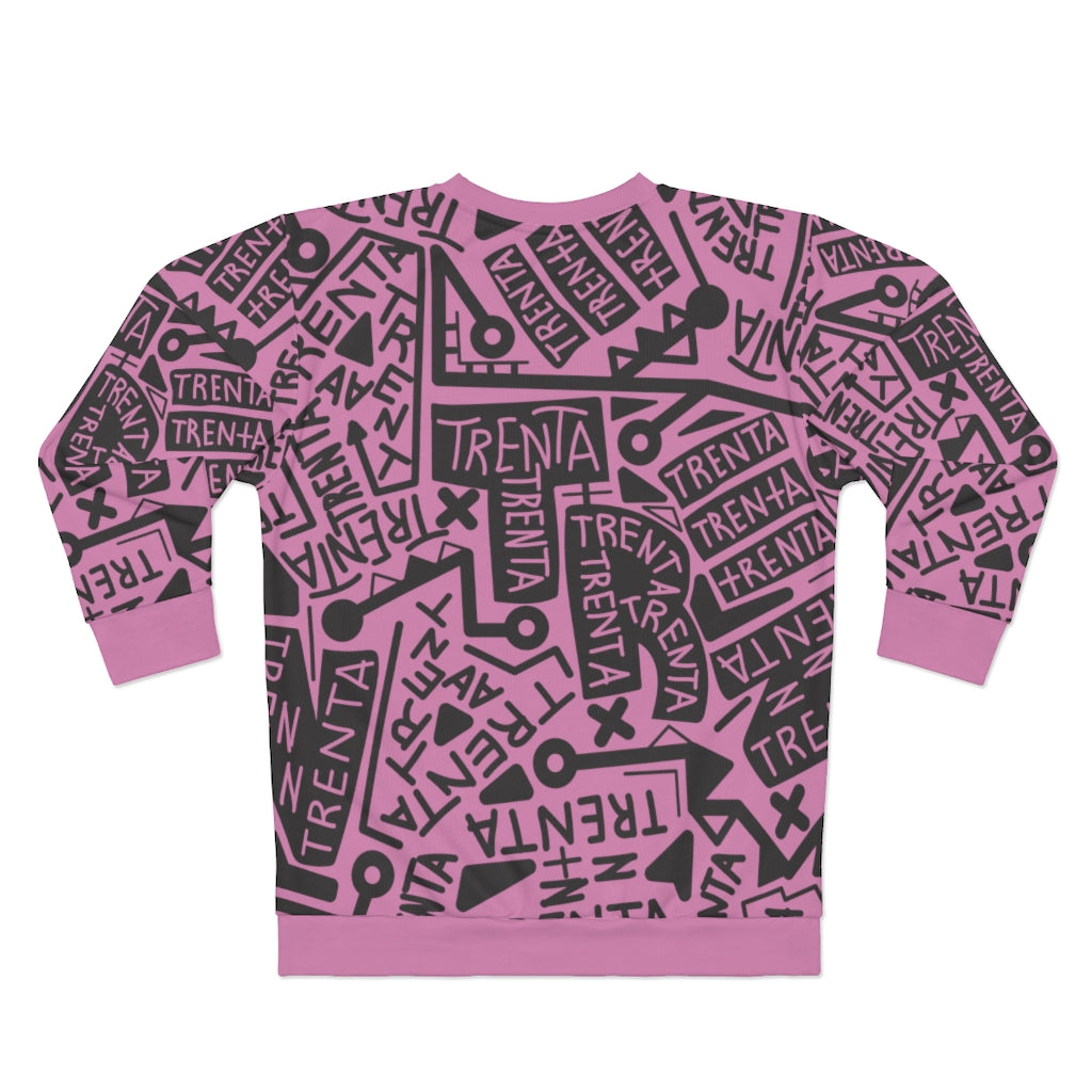 TRENTA Print Crewneck Sweatshirt - Blush N' Bashful