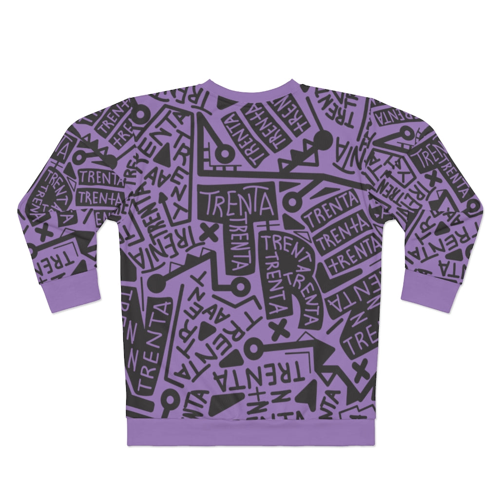 TRENTA Print Crewneck Sweatshirt - Mauve (Get Out The Way)