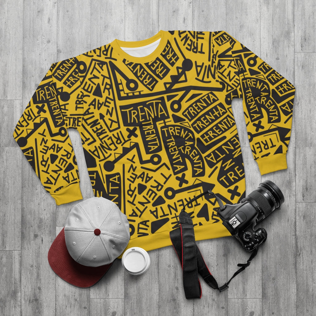 TRENTA Print Crewneck Sweatshirt - Bumblebee