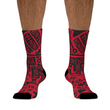 Load image into Gallery viewer, TRENTA Print Socks - Crimson Queen
